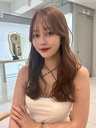 セミロング 顔周り🇰🇷韓国 レイヤー/いづみ💞のヘアスタイル