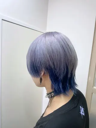 ミディアム カラー メンズ EMANON新宿南口所属・🦄中性ウルフ ☁️Shiori🦄のヘアスタイル