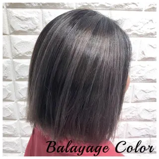 ミディアム カラー EGAO所属・yuuka🌻 ハイライト/艶カラーのヘアスタイル