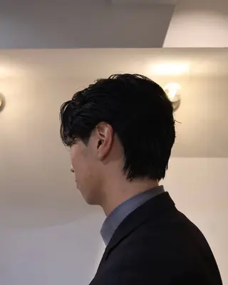 パーマ メンズ 心櫻/メンズパーマ/ ニュアンス/フェザーのヘアスタイル