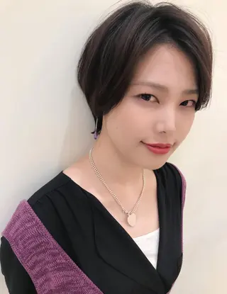 ショート 透明感カラー ボブ ミディアム 齊木勇人のヘアスタイル