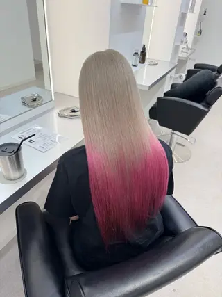 ロング カラー ブリーチ/艶カラー 💎koharu💎のヘアスタイル