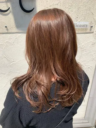 セミロング 西村 弘輝 パーマ/艶髪カラーのヘアスタイル