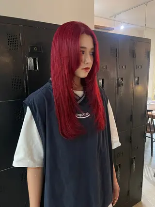 ロング カラー 前田 海耀のヘアスタイル