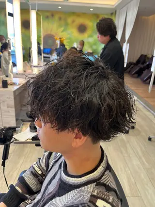 パーマ メンズ メンズパーマ 国安晃平のヘアスタイル