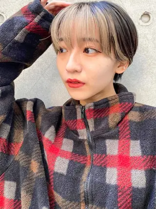 ショート カラー パーマ ヘアアレンジ cecil hair 難波店所属・髪質改善透明感カラー /SHOGO☀️のヘアスタイル