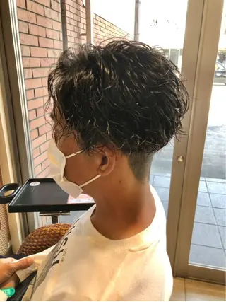 ショート パーマ メンズ パーマ/ハイトーン スパイキー/神田正紀のヘアスタイル