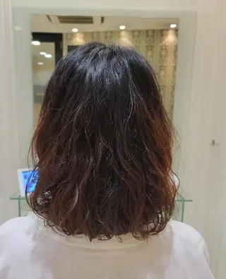 ミディアム パーマ 予約殺到！    久保田 隆仁のヘアスタイル