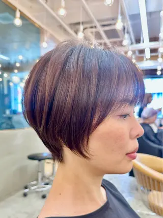 ショート カラー 髪質改善✨縮毛矯正 ショートボブ/ともきのヘアスタイル