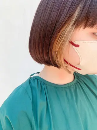 ショート カラー ヘアアレンジ yuka .のヘアスタイル