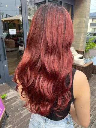 ロング カラー 🩶韓国艶髪🇰🇷 下本夕綺のヘアスタイル