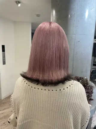 セミロング ♡似合わせハイトーン ♡maiのヘアスタイル