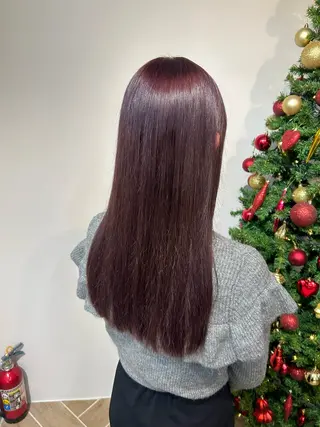 カラー ベージュ/ダブルカラ ー/新潟駅/青柳萌果のヘアスタイル