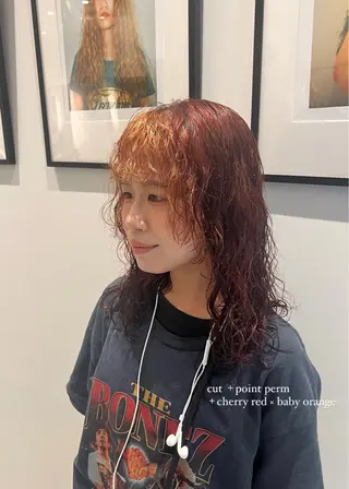 セミロング パーマ/名古屋パーマ / コデラ ナナホのヘアスタイル
