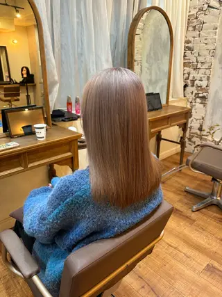 セミロング カラー ブリーチカラー/ 平塚/Hana🌼のヘアスタイル