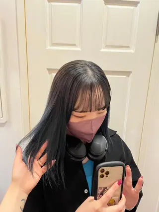 ミディアム カラー HOMIE TOKYO所属・sora / 渋谷 / ハイトーンのヘアスタイル