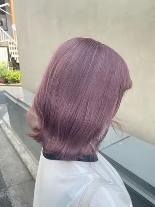 ミディアム カラー tokute 中野真咲🐺のヘアスタイル