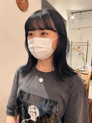 ミディアム カラー 暖色/パーマ 🌼クニトウメイのヘアスタイル