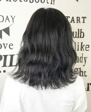 ミディアム カラー 透明感カラー 松田晃代のヘアスタイル