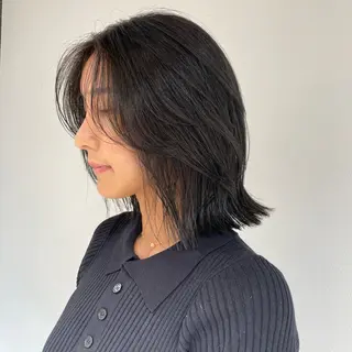 ミディアム カラー ナガミネアリサ/ 学芸大学/海外ヘアのヘアスタイル