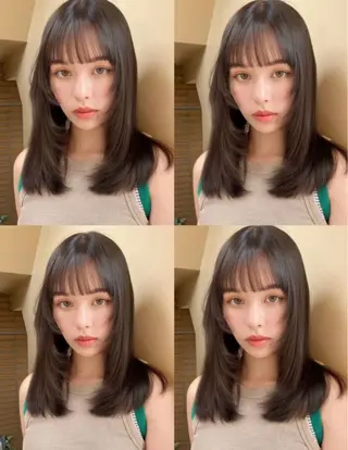 ミディアム カラー レイヤー/韓国ヘア/ 梅田/中崎町のヘアスタイル