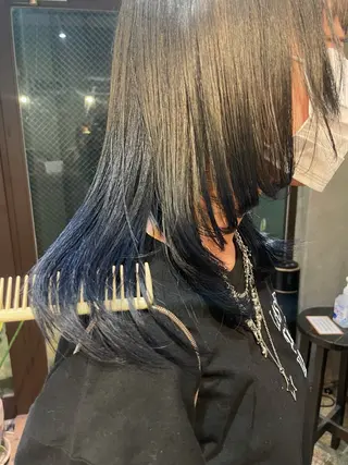 ミディアム カラー saya 🧸 カット/縮毛矯正のヘアスタイル