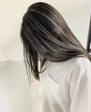 セミロング カラー ヘアアレンジ 髪質改善絹髪質感TR レイヤーカット/熊澤のヘアスタイル