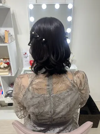 ショート ヘアアレンジ ヘアセットサロン /上坪愛美のヘアスタイル