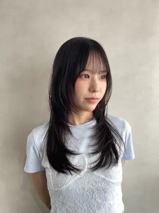 ロング 元平 未祐のヘアスタイル