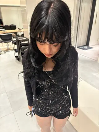 カラー 艶⭐︎暗髪 rinkoのヘアスタイル