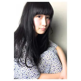 セミロング ロング カラー 武田 久司のヘアスタイル