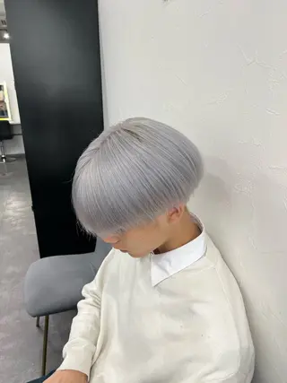 ショート カラー メンズ 韓国ヘア🖤/透明感 shihoのヘアスタイル