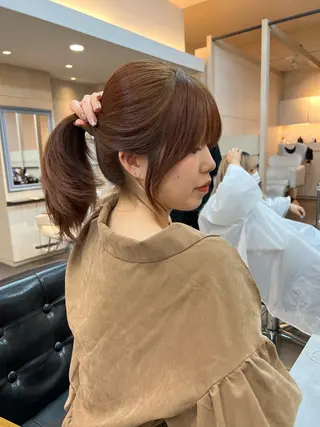 ミディアム 韓国ヘア/レイヤー カット SAKURAのヘアスタイル