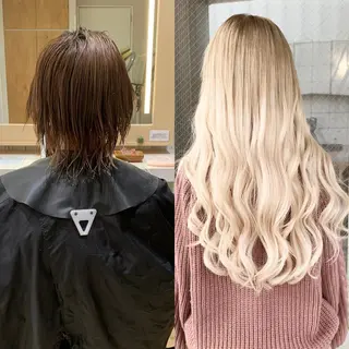 ロング カラー ヘアアレンジ TATSUYA アートディレクターのヘアスタイル