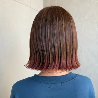 ミディアム カラー 五反田 綾里のヘアスタイル