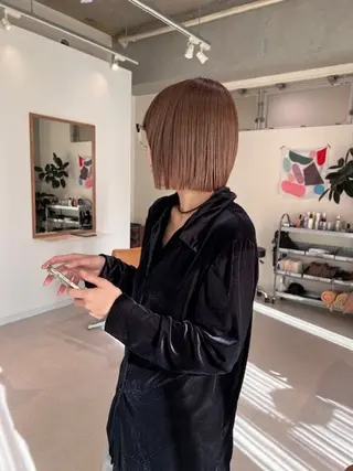 ショート カラー 縮毛◎/艶カラー✨/ 透明感カラー🧊のヘアスタイル