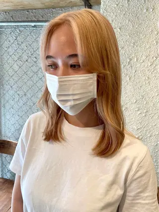 ミディアム カラー 透明感・艶カラー/ 坂田友梨奈のヘアスタイル