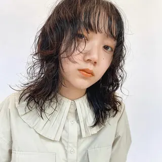 ミディアム パーマ レイヤー/大人ボブ 渡邉【日吉美容室】のヘアスタイル