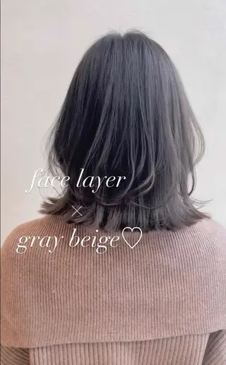 ミディアム カラー nakahara madokaのヘアスタイル