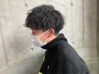 パーマ メンズ ブリーチなし透明感 カラー/MISANOのヘアスタイル