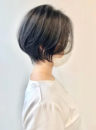 ショート カラー ⭐️小顔ショート⭐️ 大鷲拓海のヘアスタイル