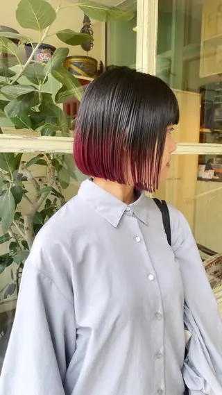 ミディアム カラー sourire  西大分所属・Sourire西大分 ☘️いけだ　あおいのヘアスタイル