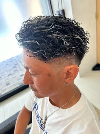 ショート パーマ メンズ 💈メンズ特化 美容師サキ💈のヘアスタイル