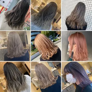 ミディアム カラー salowin梅田茶屋町suite所属・ハイトーンヘア/ 島崎　タクミのヘアスタイル