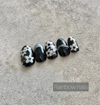 ネイル Rainbow nailsくろちゃんのネイルデザイン