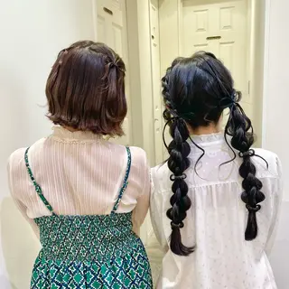 ヘアアレンジ ハイトーンカラー/ 長さだし🐇きょうかのヘアスタイル