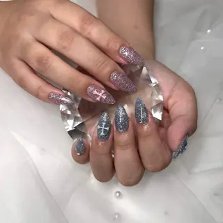 ネイル beauty salon  POISSON所属・SAYUKI/韓国 /ワンホン/キラキラのネイルデザイン