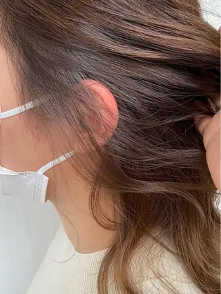 ロング カラー 千 田のヘアスタイル