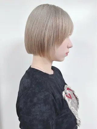 ショート カラー 小顔ボブ/お悩み解決 /ボブパーマ/とういのヘアスタイル