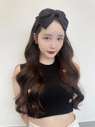 ロング カラー ヘアアレンジ SALOWIN原宿ash店所属・憧れの艶ハイトーンへ 🌙サイダサキのヘアスタイル